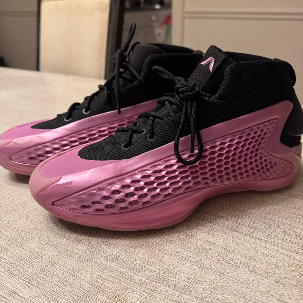 Anthony Edwards AE 1 basketball shoe in purple